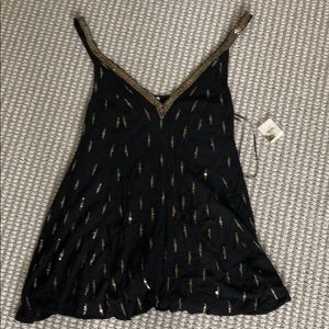 Free People gold embellished dress